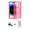 MARSİLYAN™- iPhone 14 Pro Max Kılıf Siluet Minimal Prime - Siyah Mat Seramik Nano Ekran Koruyucu + Bilvis Titan Kamera Lens - GD