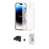 MARSİLYAN™- iPhone 14 Pro Max Kılıf Siluet Minimal Prime - Siyah Mat Seramik Nano Ekran Koruyucu + Raze Metal Kamera Lens - GS