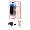 MARSİLYAN™- iPhone 14 Pro Max Kılıf Siluet Minimal Prime - Siyah Mat Seramik Nano Ekran Koruyucu + Raze Metal Kamera Lens - GS