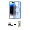 MARSİLYAN™- iPhone 14 Pro Max Kılıf Siluet Minimal Prime - Siyah Polymer Nano Ekran Koruyucu + Bilvis Titan Kamera Lens - SH