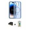 MARSİLYAN™- iPhone 14 Pro Max Kılıf Siluet Minimal Prime - Siyah Polymer Nano Ekran Koruyucu + Raze Metal Kamera Lens - GD