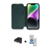 MARSİLYAN™- iPhone 14 Pro Max Kılıf Siluet Minimal Serisi - Şeffaf Royal Nano Ekran Koruyucu + Raze Metal Kamera Lens - GS