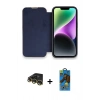 MARSİLYAN™- iPhone 14 Pro Max Kılıf Siluet Minimal Serisi - Siyah 18D Cam Ekran Koruyucu + Raze Metal Kamera Lens - GD