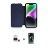 MARSİLYAN™- iPhone 14 Pro Max Kılıf Siluet Minimal Serisi - Siyah 360 Mat Full Body Arka Koruyucu + Bilvis Titan Kamera Lens - GD