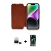 MARSİLYAN™- iPhone 14 Pro Max Kılıf Siluet Minimal Serisi - Siyah 360 Mat Full Body Arka Koruyucu + Bilvis Titan Kamera Lens - GD