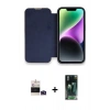 MARSİLYAN™- iPhone 14 Pro Max Kılıf Siluet Minimal Serisi - Siyah 360 Mat Full Body Arka Koruyucu + Bilvis Titan Kamera Lens - DNMR