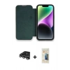 MARSİLYAN™- iPhone 14 Pro Max Kılıf Siluet Minimal Serisi - Siyah 6D Mat Seramik Hayalet Nano Ekran Koruyucu + Raze Metal Kamera Lens - GS