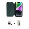 MARSİLYAN™- iPhone 14 Pro Max Kılıf Siluet Minimal Serisi - Siyah 6D Mat Seramik Hayalet Nano Ekran Koruyucu + Bilvis Titan Kamera Lens - DNMR