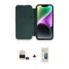 MARSİLYAN™- iPhone 14 Pro Max Kılıf Siluet Minimal Serisi - Siyah 6D Mat Seramik Hayalet Nano Ekran Koruyucu + Bilvis Titan Kamera Lens - GS