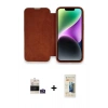 MARSİLYAN™- iPhone 14 Pro Max Kılıf Siluet Minimal Serisi - Siyah 6D Mat Seramik Hayalet Nano Ekran Koruyucu + Bilvis Titan Kamera Lens - GS