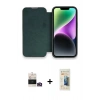 MARSİLYAN™- iPhone 14 Pro Max Kılıf Siluet Minimal Serisi - Siyah 6D Mat Seramik Hayalet Nano Ekran Koruyucu + Bilvis Titan Kamera Lens - GD