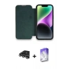 MARSİLYAN™- iPhone 14 Pro Max Kılıf Siluet Minimal Serisi - Siyah Bilvis 5in1 3D Magic Cam Ekran Koruyucu + Raze Metal Kamera Lens - GS