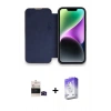 MARSİLYAN™- iPhone 14 Pro Max Kılıf Siluet Minimal Serisi - Siyah Bilvis 5in1 3D Magic Cam Ekran Koruyucu + Siyah Bilvis Titan Kamera Lens