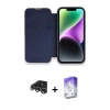 MARSİLYAN™- iPhone 14 Pro Max Kılıf Siluet Minimal Serisi - Siyah Bilvis 5in1 3D Magic Cam Ekran Koruyucu + Raze Metal Kamera Lens - GS