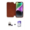 MARSİLYAN™- iPhone 14 Pro Max Kılıf Siluet Minimal Serisi - Siyah Bilvis 5in1 3D Magic Cam Ekran Koruyucu + Siyah Bilvis Titan Kamera Lens