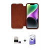 MARSİLYAN™- iPhone 14 Pro Max Kılıf Siluet Minimal Serisi - Siyah Bilvis 5in1 5D Magic Hayalet Cam Ekran Koruyucu + Bilvis Titan Kamera Lens - GS