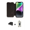 MARSİLYAN™- iPhone 14 Pro Max Kılıf Siluet Minimal Serisi - Siyah Bilvis Hayalet Cam Ekran Koruyucu + Raze Metal Kamera Lens - GS