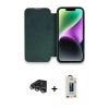 MARSİLYAN™- iPhone 14 Pro Max Kılıf Siluet Minimal Serisi - Siyah Bilvis Hayalet Cam Ekran Koruyucu + Raze Metal Kamera Lens - GS