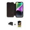 MARSİLYAN™- iPhone 14 Pro Max Kılıf Siluet Minimal Serisi - Siyah Buffer Cam Ekran Koruyucu + Raze Metal Kamera Lens - GS