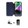 MARSİLYAN™- iPhone 14 Pro Max Kılıf Siluet Minimal Serisi - Siyah Buffer Hayalet Cam Ekran Koruyucu + Bilvis Titan Kamera Lens - DNMR