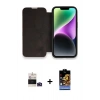 MARSİLYAN™- iPhone 14 Pro Max Kılıf Siluet Minimal Serisi - Siyah Buffer Hayalet Cam Ekran Koruyucu + Bilvis Titan Kamera Lens - DNMR