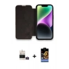 MARSİLYAN™- iPhone 14 Pro Max Kılıf Siluet Minimal Serisi - Siyah Buffer Hayalet Cam Ekran Koruyucu + Bilvis Titan Kamera Lens - GD