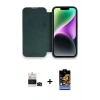 MARSİLYAN™- iPhone 14 Pro Max Kılıf Siluet Minimal Serisi - Siyah Buffer Hayalet Cam Ekran Koruyucu + Bilvis Titan Kamera Lens - SH