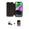 MARSİLYAN™- iPhone 14 Pro Max Kılıf Siluet Minimal Serisi - Siyah Buffer Hayalet Cam Ekran Koruyucu + Bilvis Titan Kamera Lens - SH