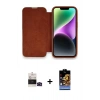MARSİLYAN™- iPhone 14 Pro Max Kılıf Siluet Minimal Serisi - Siyah Buffer Hayalet Cam Ekran Koruyucu + Bilvis Titan Kamera Lens - SH