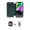 MARSİLYAN™- iPhone 14 Pro Max Kılıf Siluet Minimal Serisi - Siyah Joko 5D Cam + PVD Metal Kamera Lens - TU