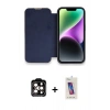 MARSİLYAN™- iPhone 14 Pro Max Kılıf Siluet Minimal Serisi - Siyah Joko 5D Cam + PVD Metal Kamera Lens - TU