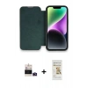 MARSİLYAN™- iPhone 14 Pro Max Kılıf Siluet Minimal Serisi - Siyah Mat Seramik Nano Ekran Koruyucu + Bilvis Titan Kamera Lens - DNMR