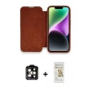 MARSİLYAN™- iPhone 14 Pro Max Kılıf Siluet Minimal Serisi - Siyah Mat Seramik Nano Ekran Koruyucu + PVD Metal Kamera Lens - TU