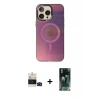 MARSİLYAN™- iPhone 14 Pro Max Kılıf Siluet Modern Koleksiyonu - Şeffaf 360 Full Body Arka Koruyucu + Bilvis Titan Kamera Lens - SH