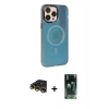 MARSİLYAN™- iPhone 14 Pro Max Kılıf Siluet Modern Koleksiyonu - Şeffaf 360 Full Body Arka Koruyucu + Raze Metal Kamera Lens - GD