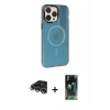 MARSİLYAN™- iPhone 14 Pro Max Kılıf Siluet Modern Koleksiyonu - Şeffaf 360 Full Body Arka Koruyucu + Raze Metal Kamera Lens - GS