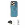 MARSİLYAN™- iPhone 14 Pro Max Kılıf Siluet Modern Koleksiyonu - Şeffaf Pasifik Cam Ekran Koruyucu + Raze Metal Kamera Lens - GD