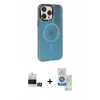 MARSİLYAN™- iPhone 14 Pro Max Kılıf Siluet Modern Koleksiyonu - Şeffaf Royal Nano Ekran Koruyucu + Bilvis Titan Kamera Lens - GD