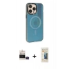 MARSİLYAN™- iPhone 14 Pro Max Kılıf Siluet Modern Koleksiyonu - Siyah 6D Mat Seramik Hayalet Nano Ekran Koruyucu + Bilvis Titan Kamera Lens - SH