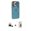 MARSİLYAN™- iPhone 14 Pro Max Kılıf Siluet Modern Koleksiyonu - Siyah 6D Mat Seramik Hayalet Nano Ekran Koruyucu + Bilvis Titan Kamera Lens - GS