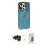 MARSİLYAN™- iPhone 14 Pro Max Kılıf Siluet Modern Koleksiyonu - Siyah 6D Mat Seramik Hayalet Nano Ekran Koruyucu + Raze Metal Kamera Lens - GD