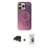 MARSİLYAN™- iPhone 14 Pro Max Kılıf Siluet Modern Koleksiyonu - Siyah 6D Mat Seramik Hayalet Nano Ekran Koruyucu + Raze Metal Kamera Lens - GD
