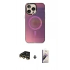 MARSİLYAN™- iPhone 14 Pro Max Kılıf Siluet Modern Koleksiyonu - Siyah Bilvis 3D Mat Cam Ekran Koruyucu + Raze Metal Kamera Lens - GD