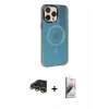 MARSİLYAN™- iPhone 14 Pro Max Kılıf Siluet Modern Koleksiyonu - Siyah Bilvis 3D Mat Cam Ekran Koruyucu + Raze Metal Kamera Lens - GD
