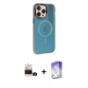 MARSİLYAN™- iPhone 14 Pro Max Kılıf Siluet Modern Koleksiyonu - Siyah Bilvis 5in1 3D Magic Cam Ekran Koruyucu + Bilvis Titan Kamera Lens - SH