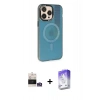 MARSİLYAN™- iPhone 14 Pro Max Kılıf Siluet Modern Koleksiyonu - Siyah Bilvis 5in1 3D Magic Cam Ekran Koruyucu + Bilvis Titan Kamera Lens - GS