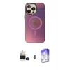 MARSİLYAN™- iPhone 14 Pro Max Kılıf Siluet Modern Koleksiyonu - Siyah Bilvis 5in1 3D Magic Cam Ekran Koruyucu + Bilvis Titan Kamera Lens - SH