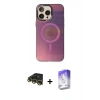 MARSİLYAN™- iPhone 14 Pro Max Kılıf Siluet Modern Koleksiyonu - Siyah Bilvis 5in1 3D Magic Cam Ekran Koruyucu + Raze Metal Kamera Lens - GD
