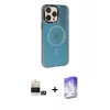 MARSİLYAN™- iPhone 14 Pro Max Kılıf Siluet Modern Koleksiyonu - Siyah Bilvis 5in1 3D Magic Cam Ekran Koruyucu + Bilvis Titan Kamera Lens - GD