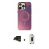 MARSİLYAN™- iPhone 14 Pro Max Kılıf Siluet Modern Koleksiyonu - Siyah Bilvis Hayalet Cam Ekran Koruyucu + Raze Metal Kamera Lens - GD